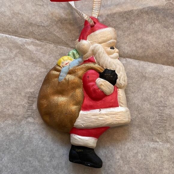 3 ceramic handcrafted hand painted Christmas tree ornaments - Picture 2 of 8